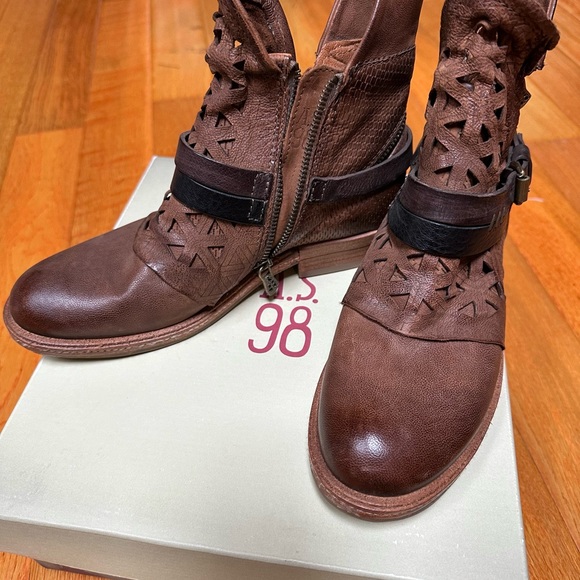 NEW A.S. 98 Castagna Nero Boots 38 EU or 8 US - Picture 2 of 4
